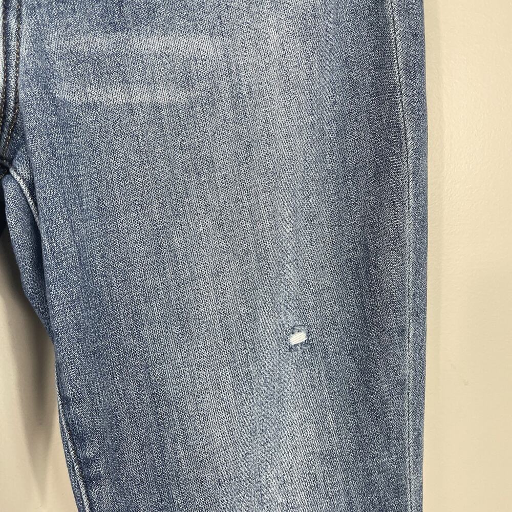 Pistola Lennon High Rise Crop Boot Jean Size 30 Blue Light Distressed Stretch - Picture 8 of 15